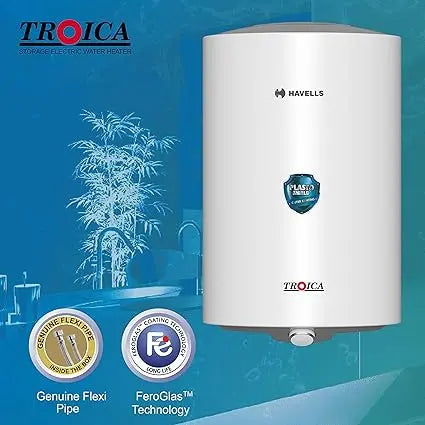 Havells Troica 35-Litre Vertical Storage Water Heater 4 star (Geyser) White
