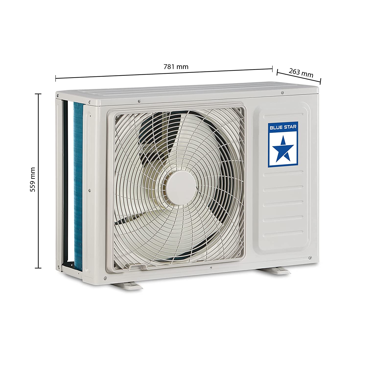 Blue Star 1.5 Ton 3 Star Fixed Speed Split AC (Copper, FA318PLU, 2022, White)