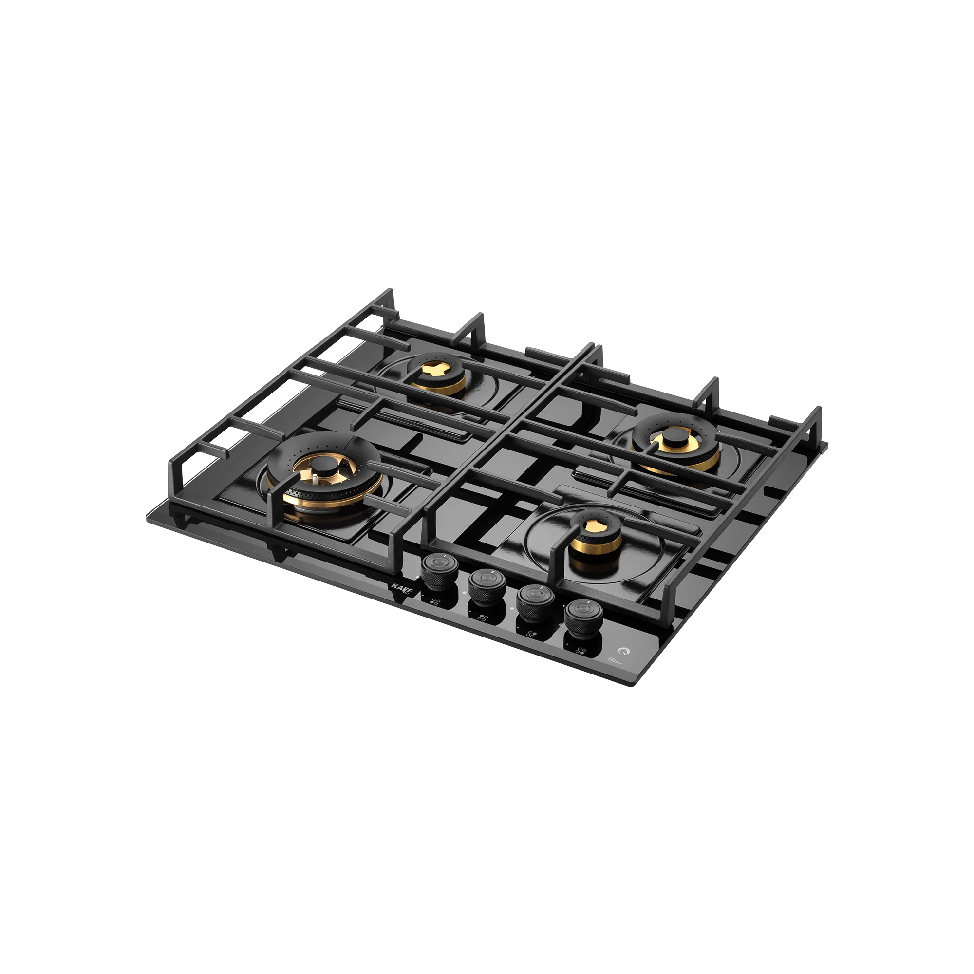 Kaff MFBX 604 Built-in Hob with 4 Full Brass Burners and Square Drip Tray