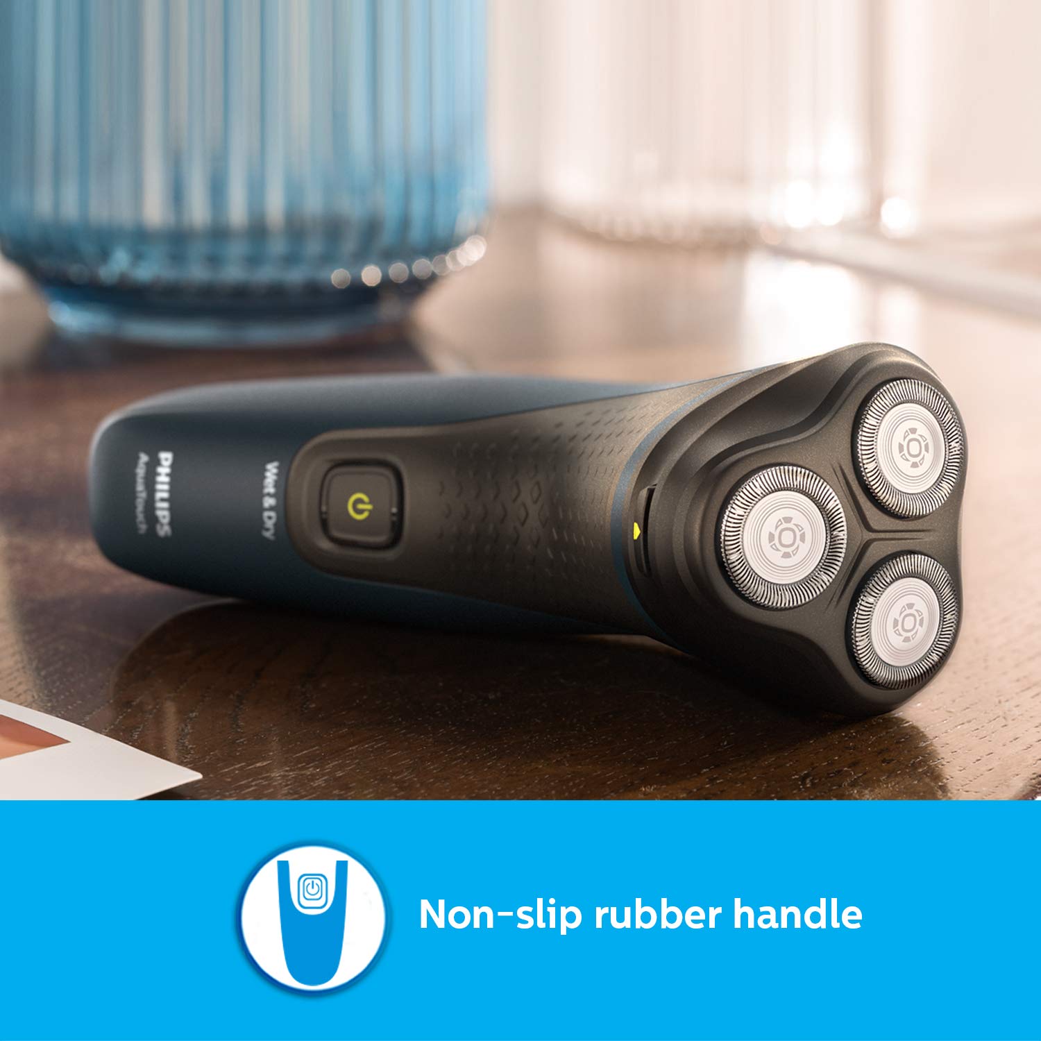 Philips S1121/45 Cordless Electric Shaver, 3D Pivot & Flex Heads, 27 Comfort Cut Blades, Up to 40 Min of Shaving