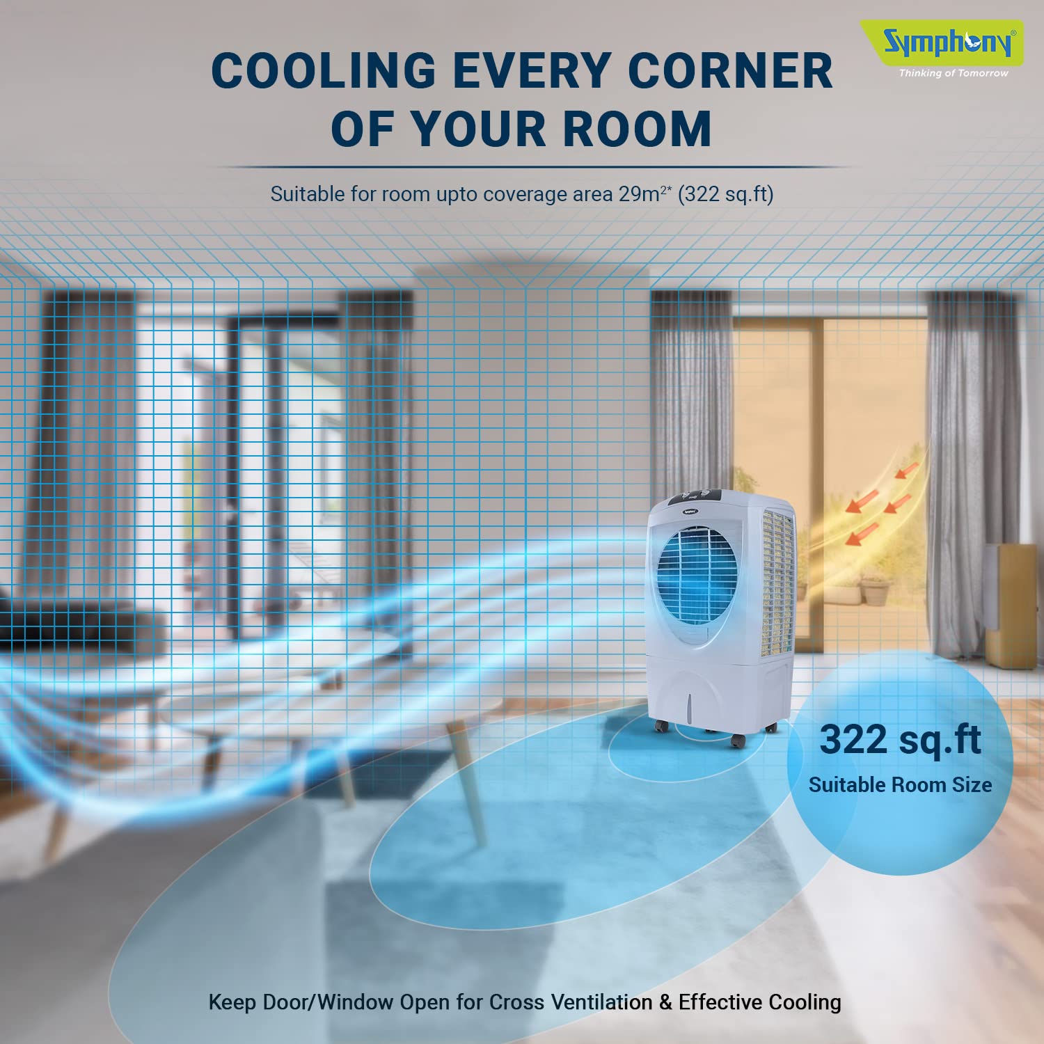 Symphony Sumo 70-G Desert Air Cooler Grey