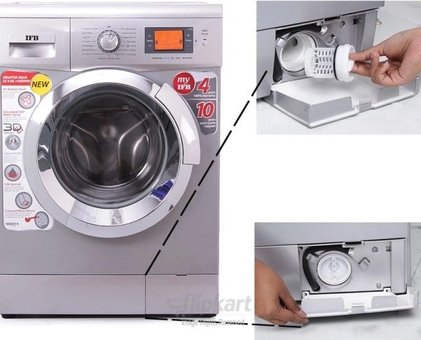 IFB 8 kg Fully-Automatic Front Loading Washing Machine (Senator Aqua SX, Silver)