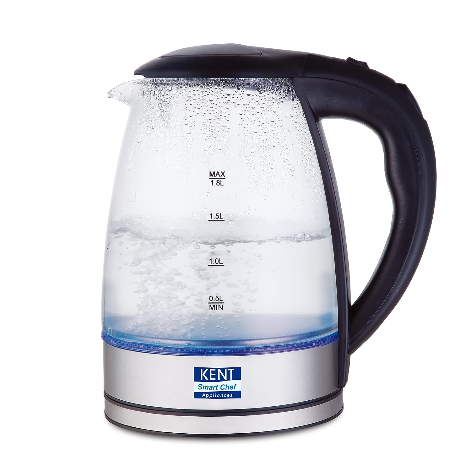 KENT 16052 Elegant Electric Glass Kettle 1.8L 2000 W