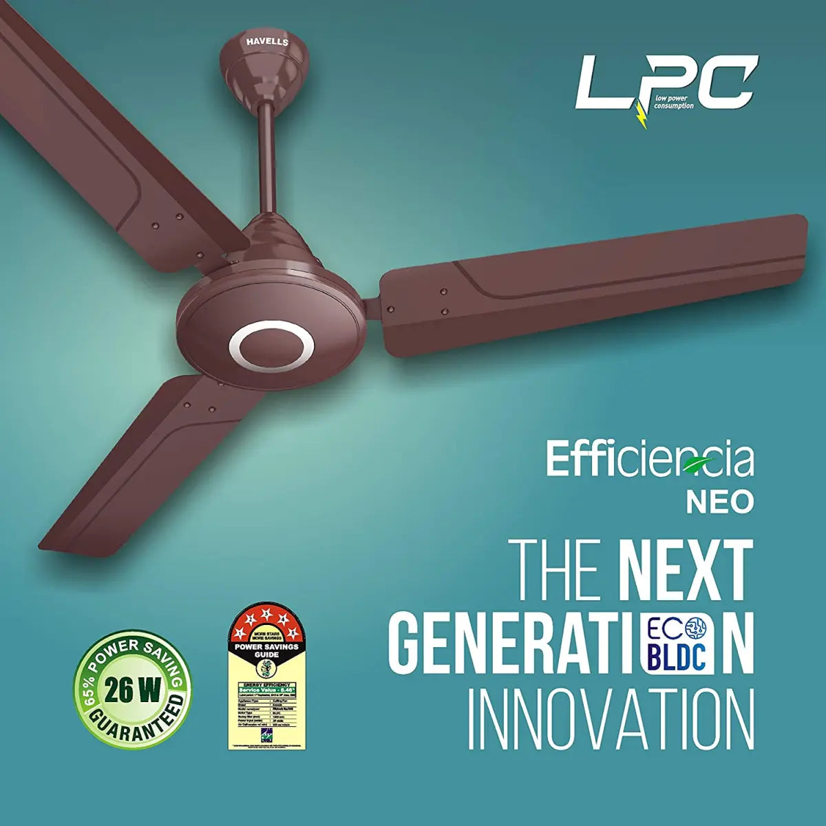 Havells Fan Efficiencia Neo 1200mm Brown