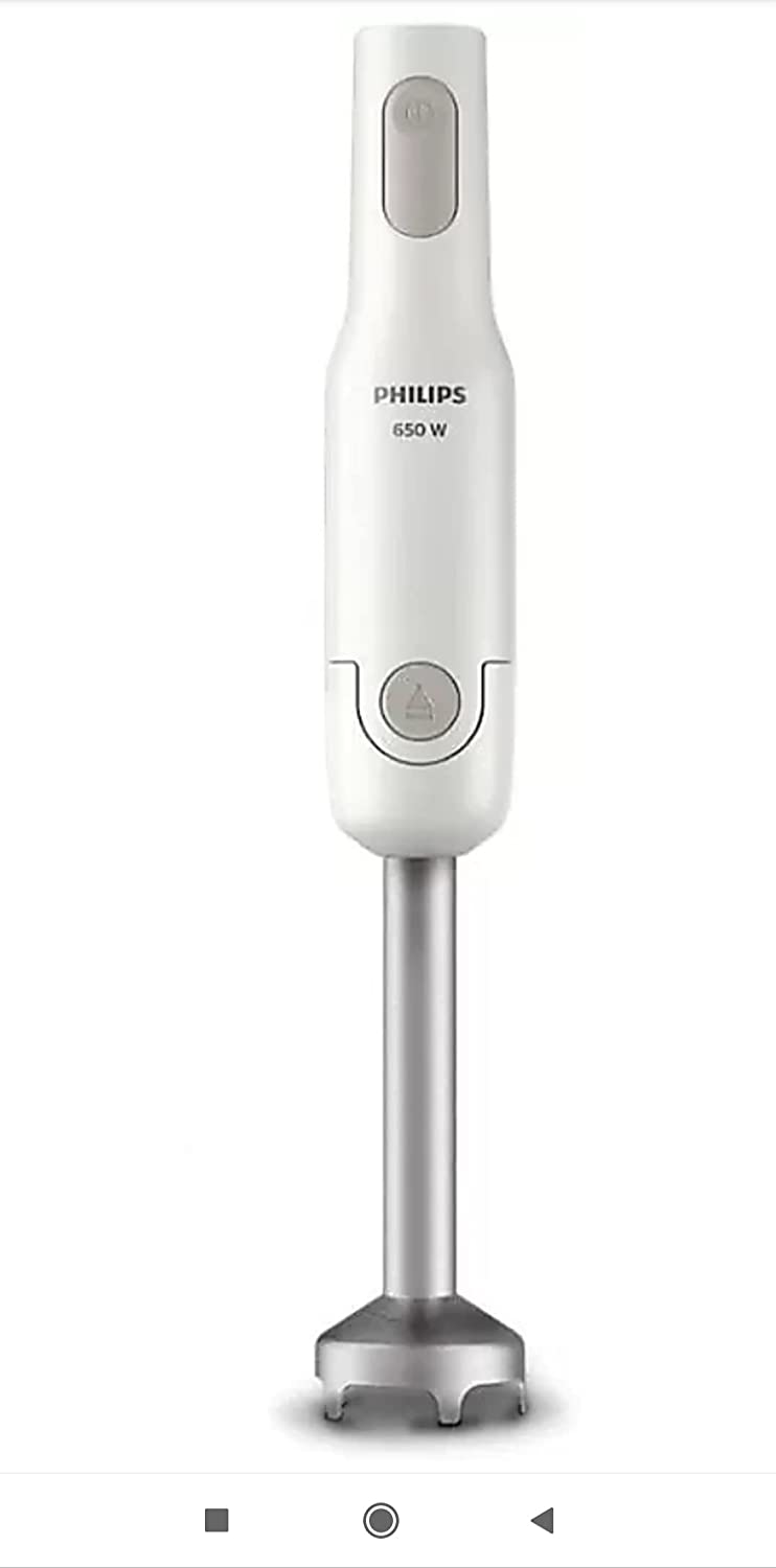 Philips Daily Collection 650 Watt Hand Blender White with Detachable Steel Rod - HL1600/00
