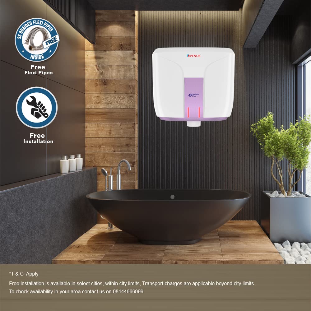 Venus Splash Pro Storage Water Heater (06 Litre, White/Purple Haze)