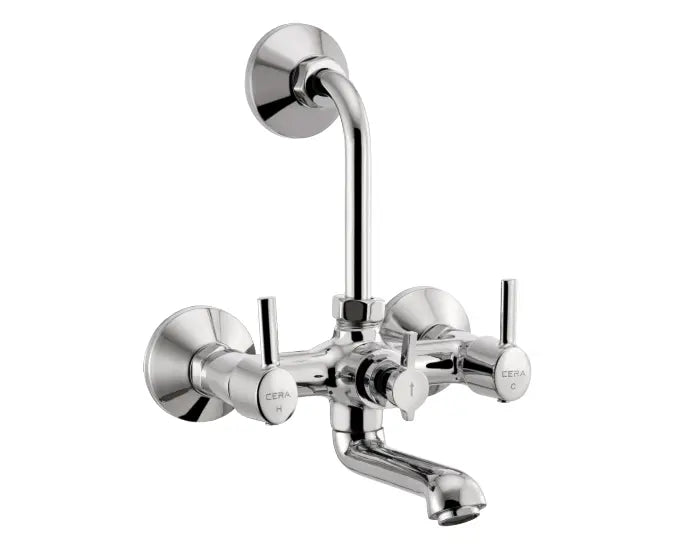 Cera F1017402 Ripple Wall Mixer Silver Colour