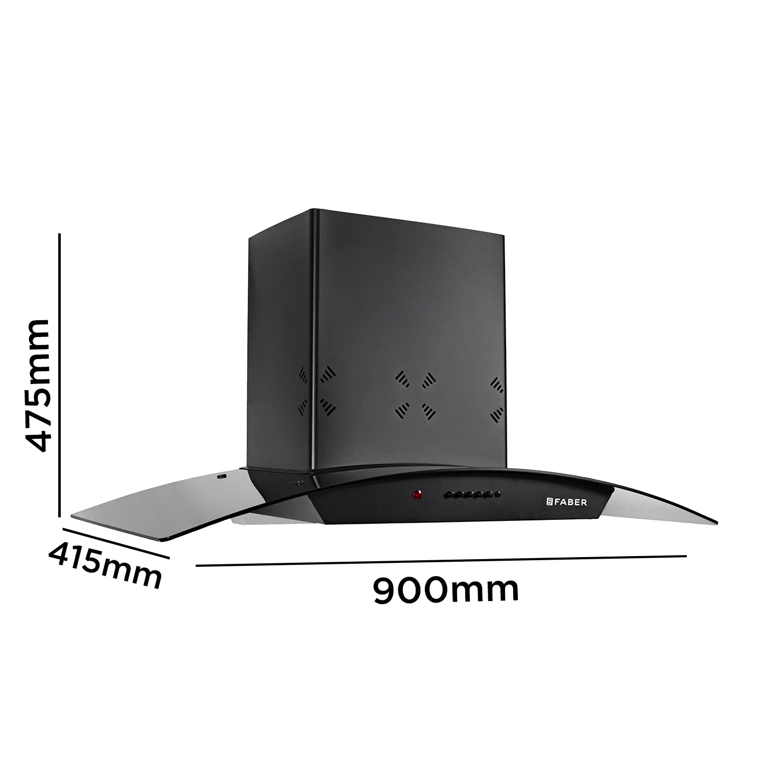 Faber HOOD ACE PRO IN 3D HC PB FL BK 90 Chimney: Powerful and Stylish