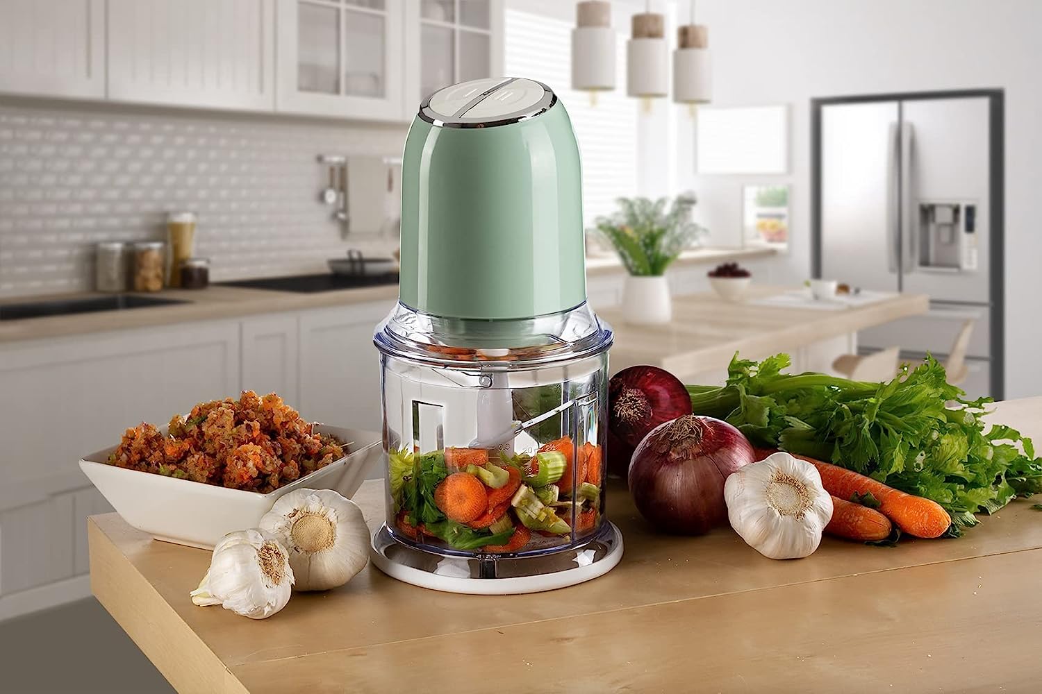Ariete 438, Vintage chopper, ice crusher, 2 speeds, 4 stainless steel blades, 600 ml, 400 W, Green