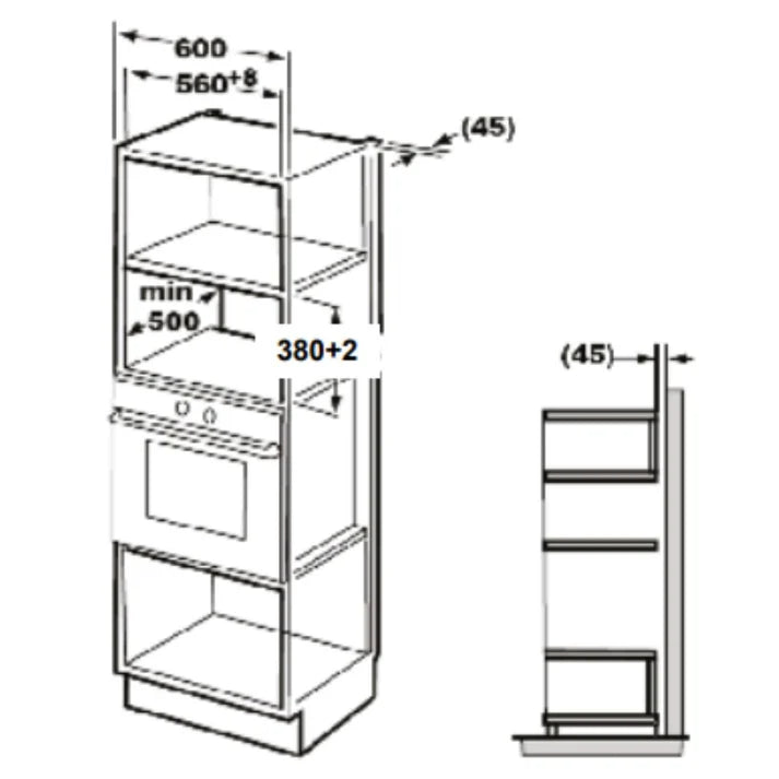 Hafele MARIA 28 Built-In Microwave: 28L Capacity, Show More Info