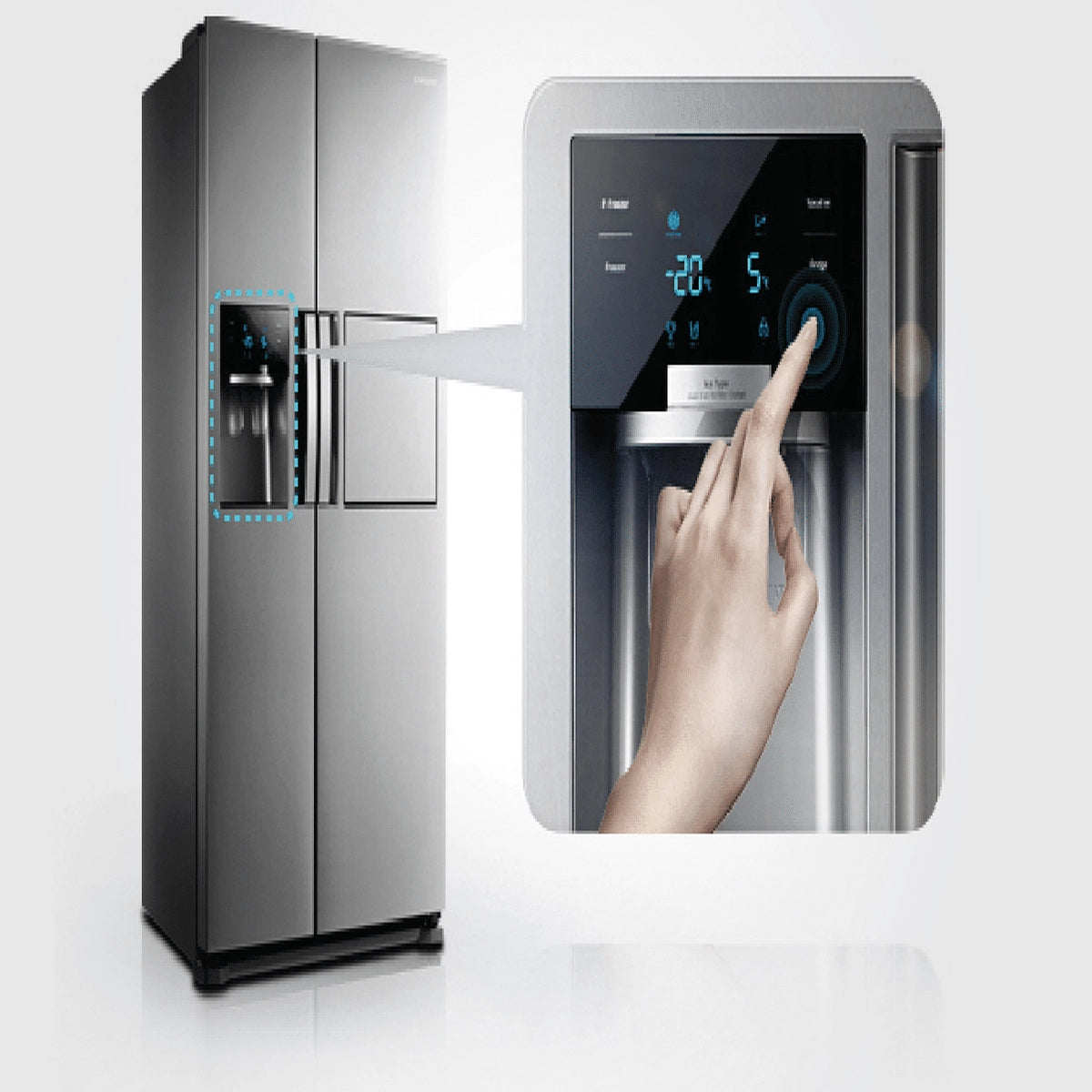 Samsung 571 L In Frost-free Double Door Refrigerator (RS51K56H02A, Mirror Black)