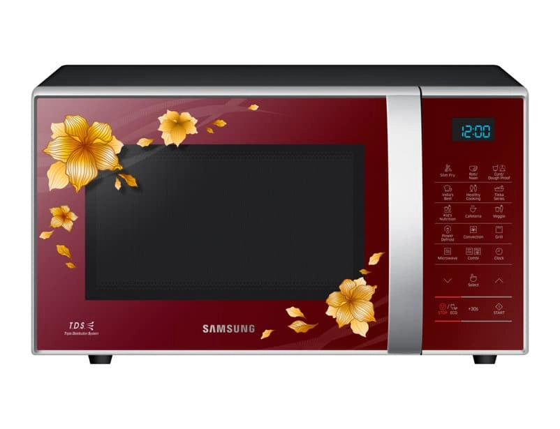 Samsung 21 L Convection Microwave Oven (CE77JD-QD, Red)