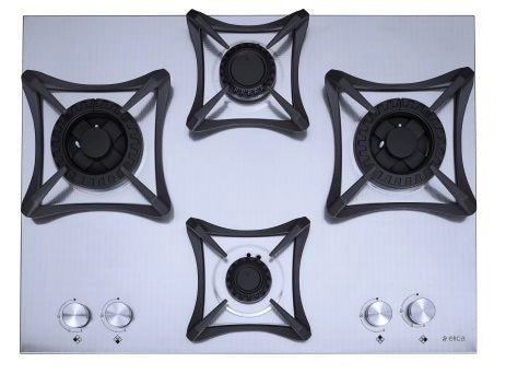 ELICA Hob INOX MFC 4 Burners 70 cms DX SWIRL