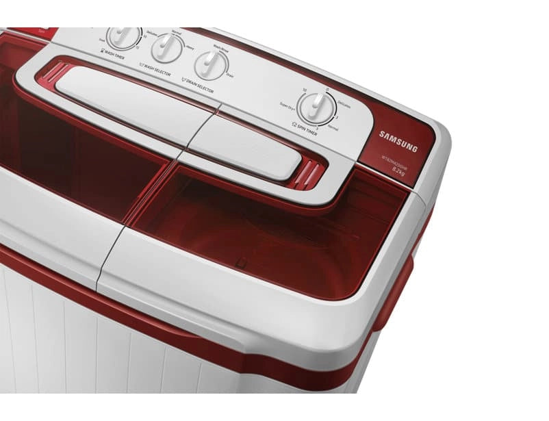 Samsung 8.19 kg Semi-Automatic Top Loading Washing Machine (WT82M4200HR/TL, Light Grey)
