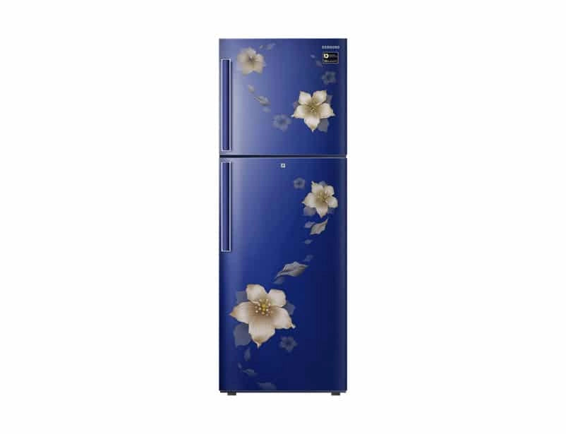 Samsung 253 L 3 Star Inverter Frost-Free Double-Door Refrigerator (RT28N3342U2/HL, Star Flower Blue)