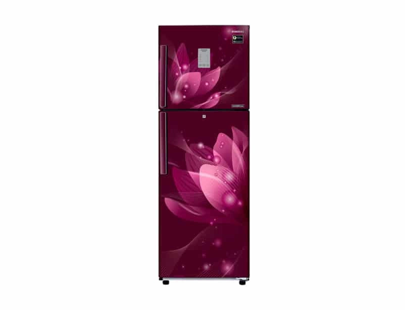 Samsung 253 L 3 Star Inverter Frost-Free Double-Door Refrigerator (RT28N3923R8/HL, Saffron Red)