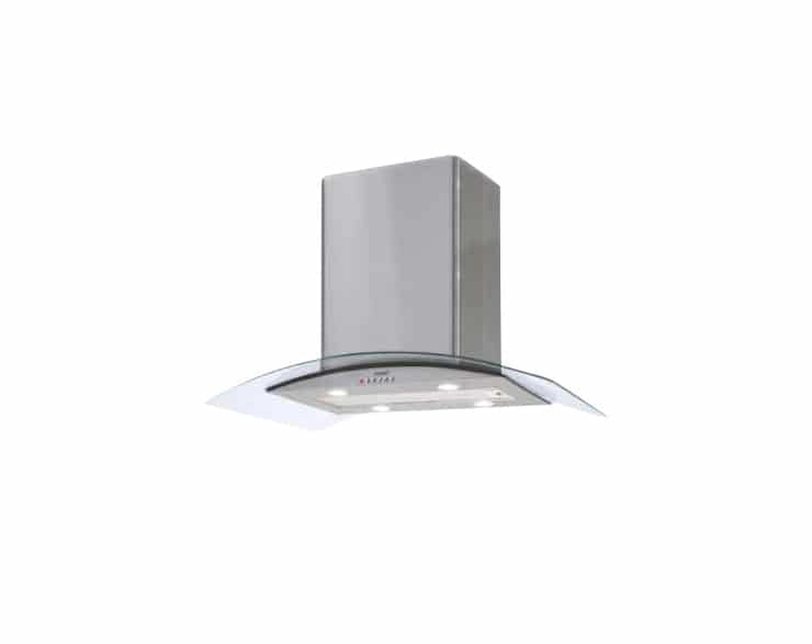 Cata Isla Curve C Glass Island Chimney