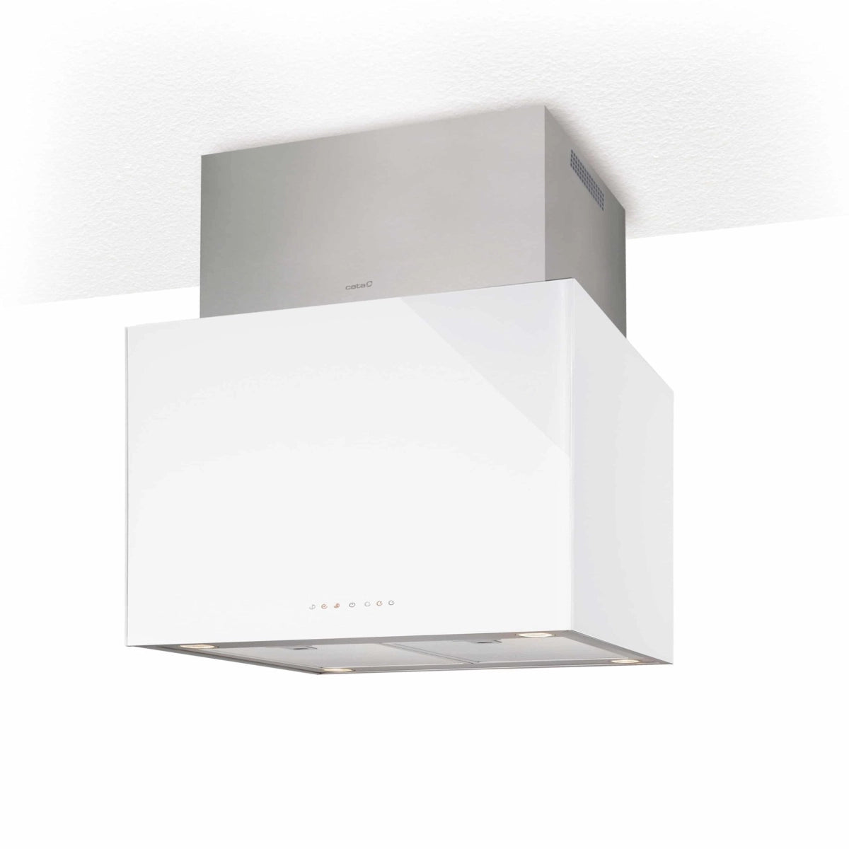 Cata Isla Melina White WH Silent Split Island Chimney