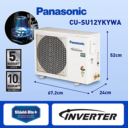 Panasonic 1 Ton 3 Star Wi-Fi Inverter Smart Split AC (Copper Condenser, 7 in 1 Convertible with additional AI Mode, PM 0.1 Air Purification Filter, CS/CU-SU12YKYWA,2023 Model, White)