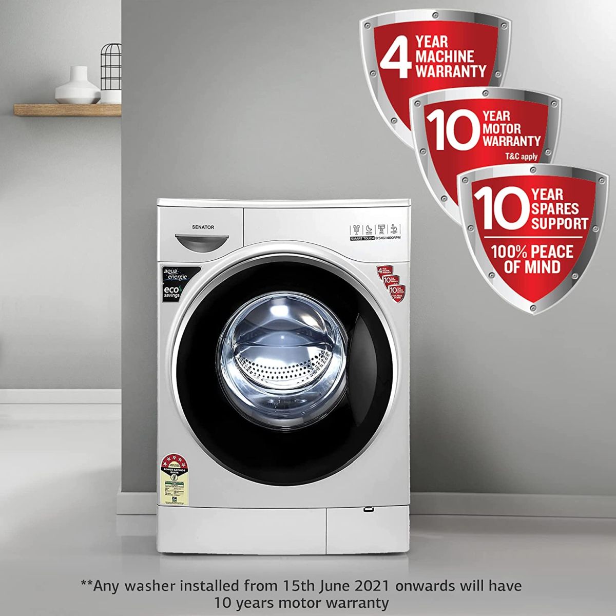 IFB 8.5 Kg Fully-Automatic Front Loading Washing Machine (Senator Smart Touch SX, Silver, Aqua Energie, 4D Wash)