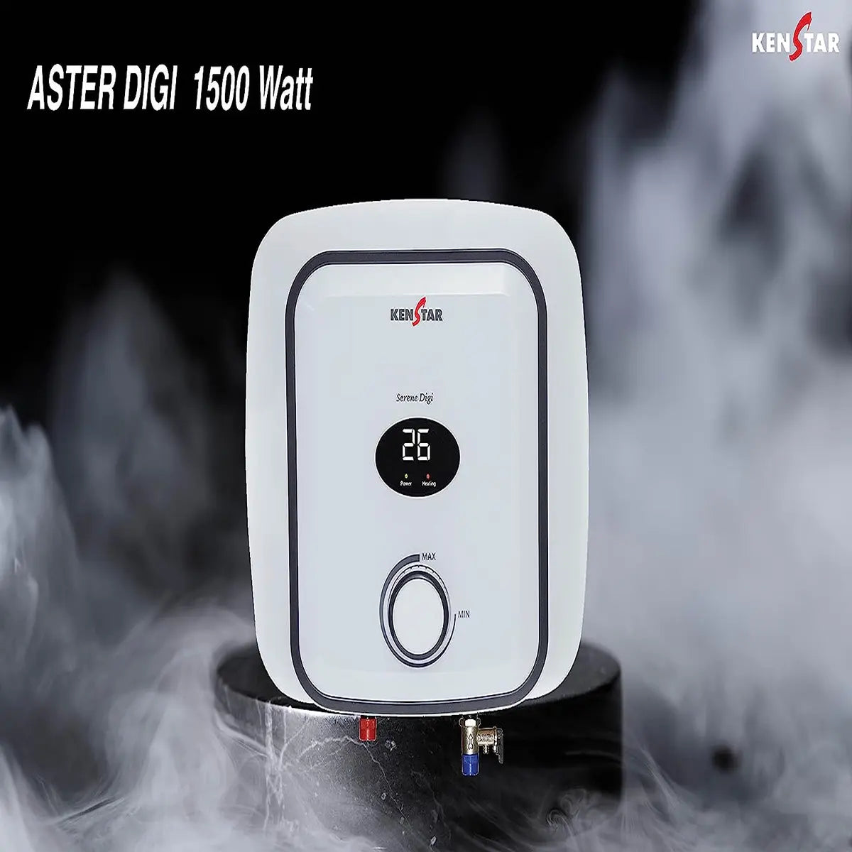 KENSTAR SERENE 15 Liter Durable and Non Corrosive Storage Water Heater_White