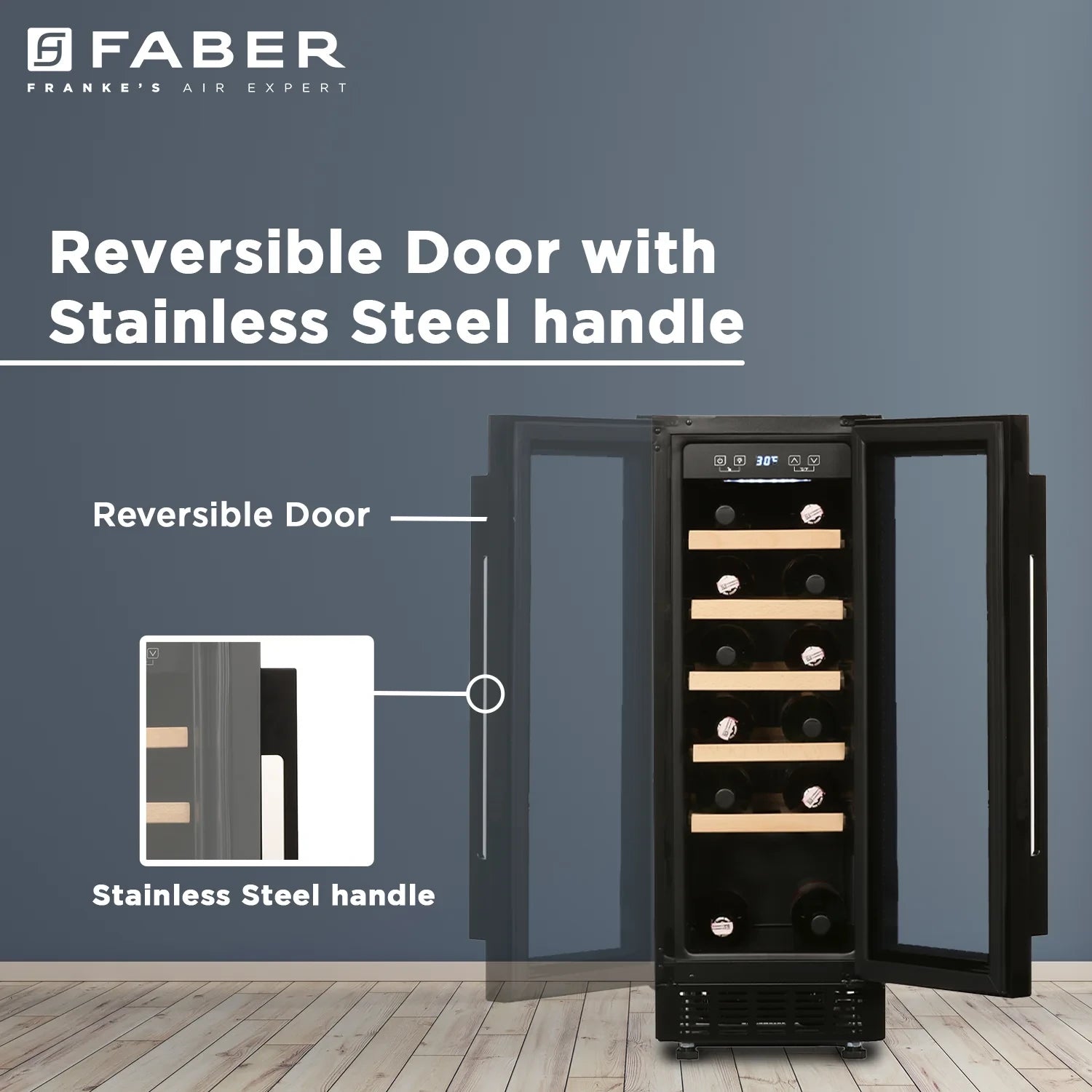 FABER FWC JCF 58 Built In Wine Chiller (Black, 20 Bottles)