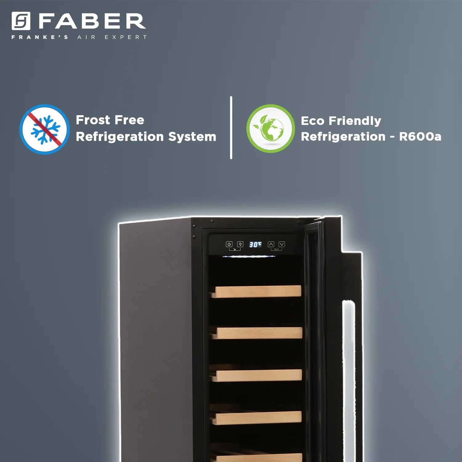 FABER FWC JCF 58 Built In Wine Chiller (Black, 20 Bottles)