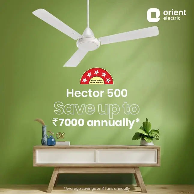 Orient BLDC Fan Hector-500 White 1200mm