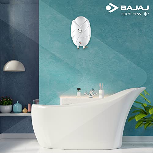 Bajaj Splendora 3 Litre 3KW IWH Instant Water Heater (Geyser), White & Bajaj 1000TSS 10 Litre Oven Toaster Grill (10 Litres OTG), Black & Silver
