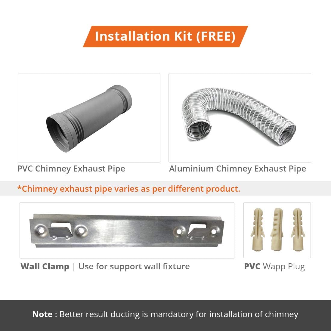 KAFF 60 cm 1150 m3/h Chimney (LUX BF 60, Black)