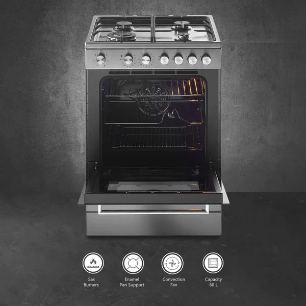 KAB 60 SS Cooking Range with Electric Oven, 4 Gas Burners