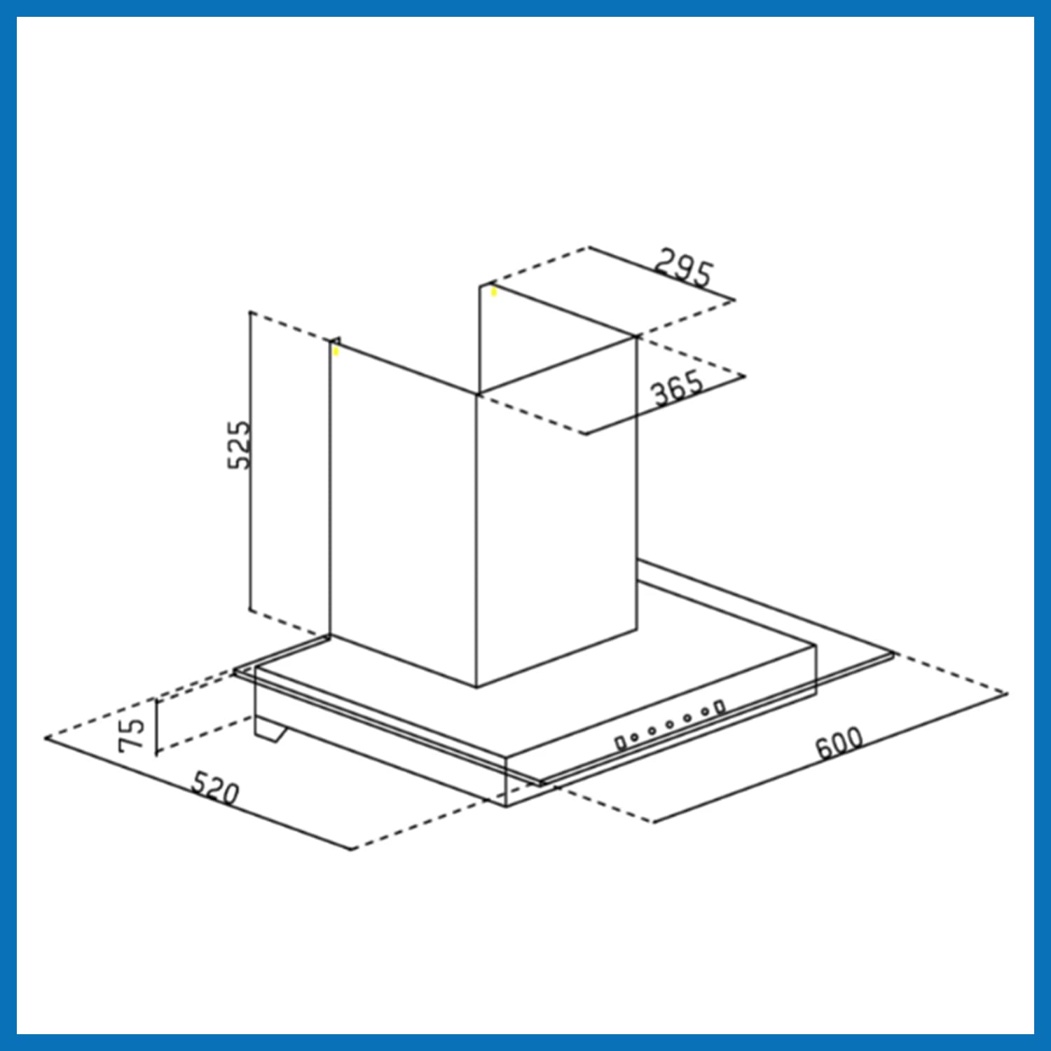 Glen Auto Clean Glass Filter less Kitchen Chimney 60cm, 1200 m3/h 6062 BL Auto Clean