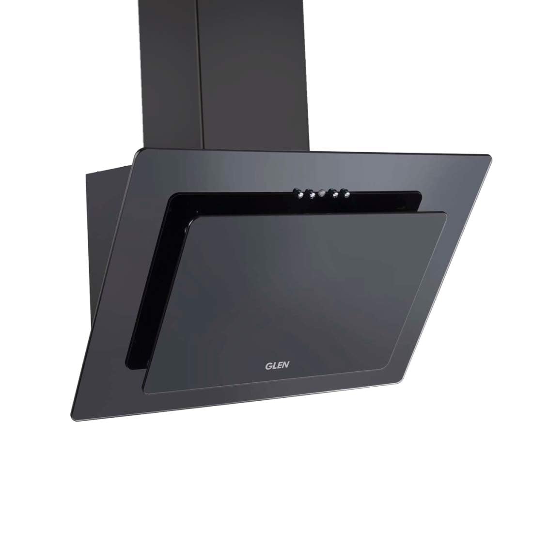 Glen 60 cm 1000 m3/hr Vertical Kitchen Chimney Baffle Filters Push Buttons (LYCA, Black)