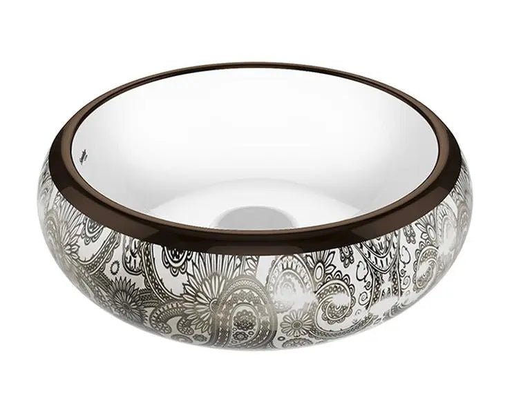 Cera A2021101SL Senator Art Decor Silvio Table Top Wash Basin Silver - 460x460x135 mm