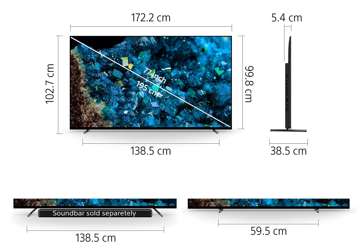 A80L | BRAVIA XR | OLED | 4K Ultra HD | High Dynamic Range (HDR) | Smart TV (Google TV) 210cm