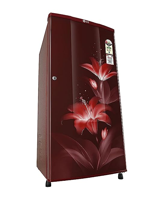 LG 185 L 1 Star Direct-Cool Single Door Refrigerator (GL-B181RRGB -Toughened Glass, Red)