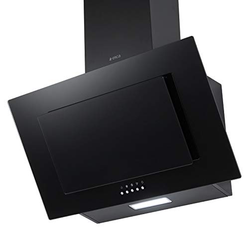 Elica 60 cm 900 m3/hr Chimney (CRYSTAL 60 PB BLACK, 2 Cassette Filters, Black)