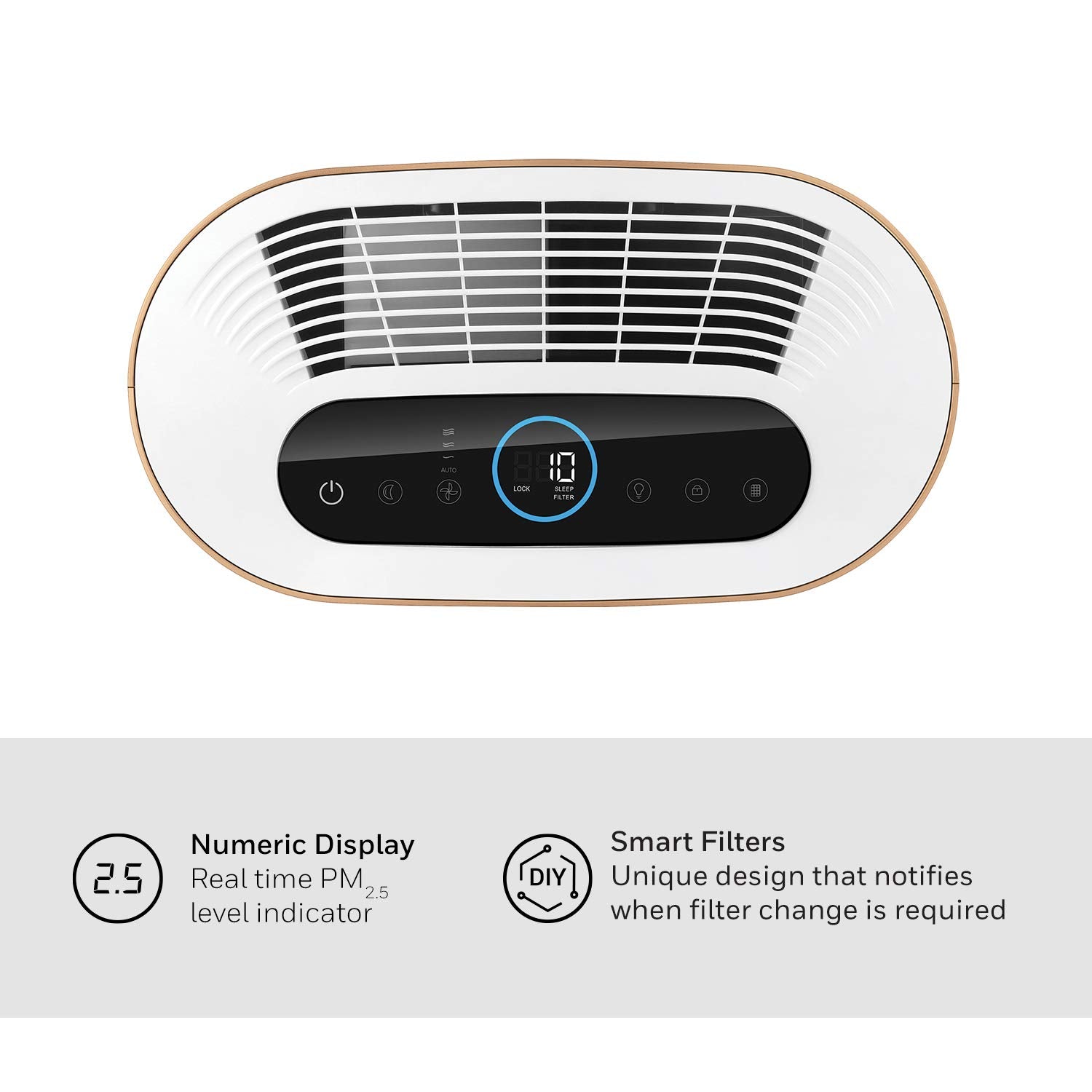 Honeywell Air Touch i8 42-Watt Air Purifier (Champagne Gold)