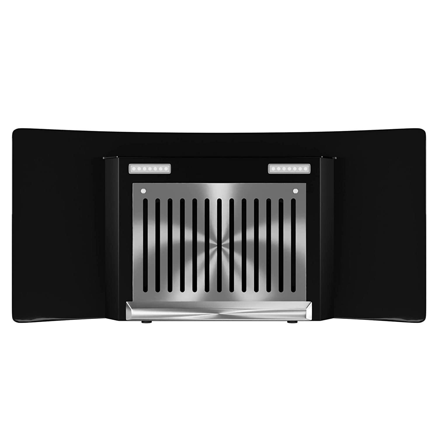 Crompton IntelliMotion Curved 90 cm Chimney Baffle Filter Black 990 m³/hr (CHD-IMC90BFA-MBL)