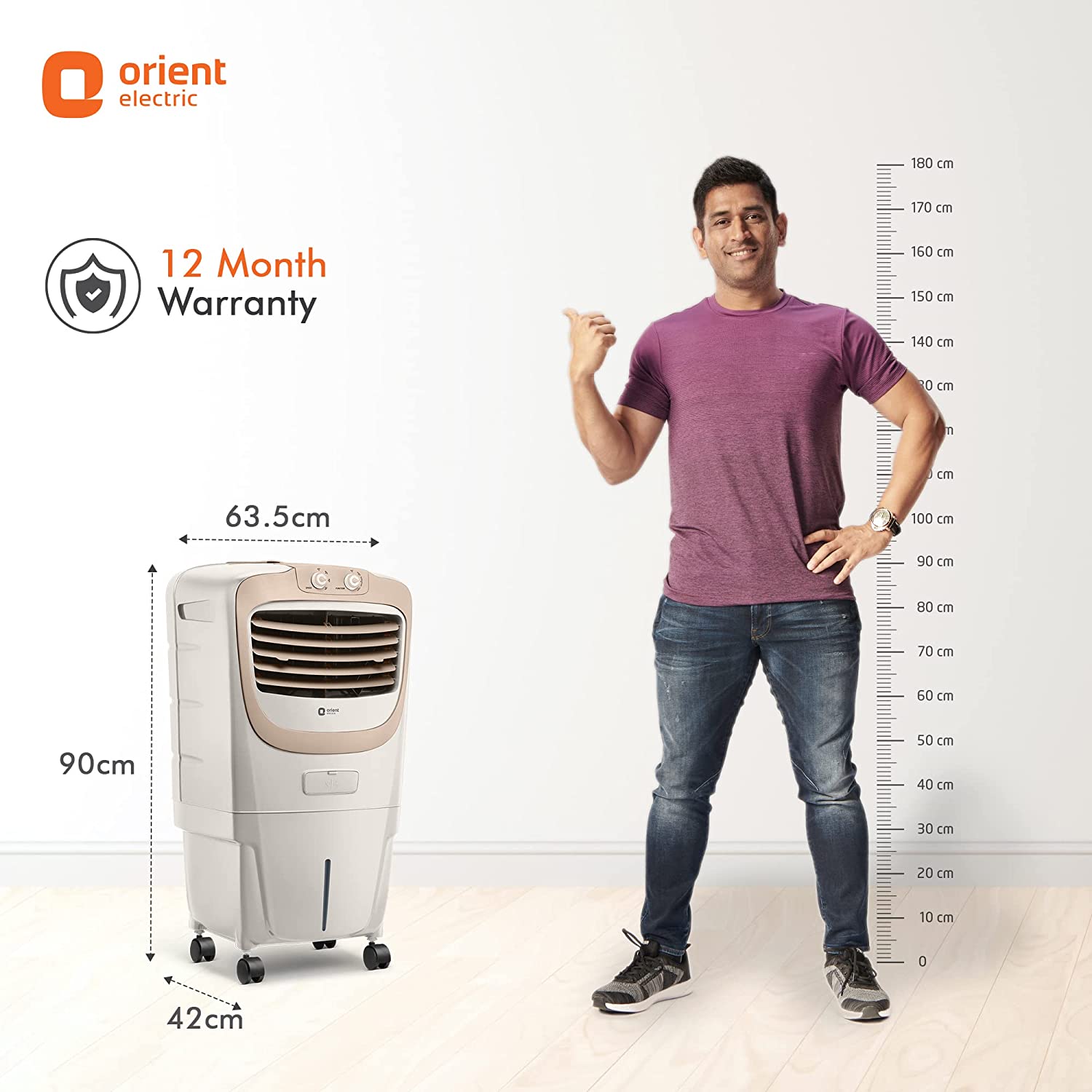 Orient Electric Premia 36L Personal Air Cooler (Beige)