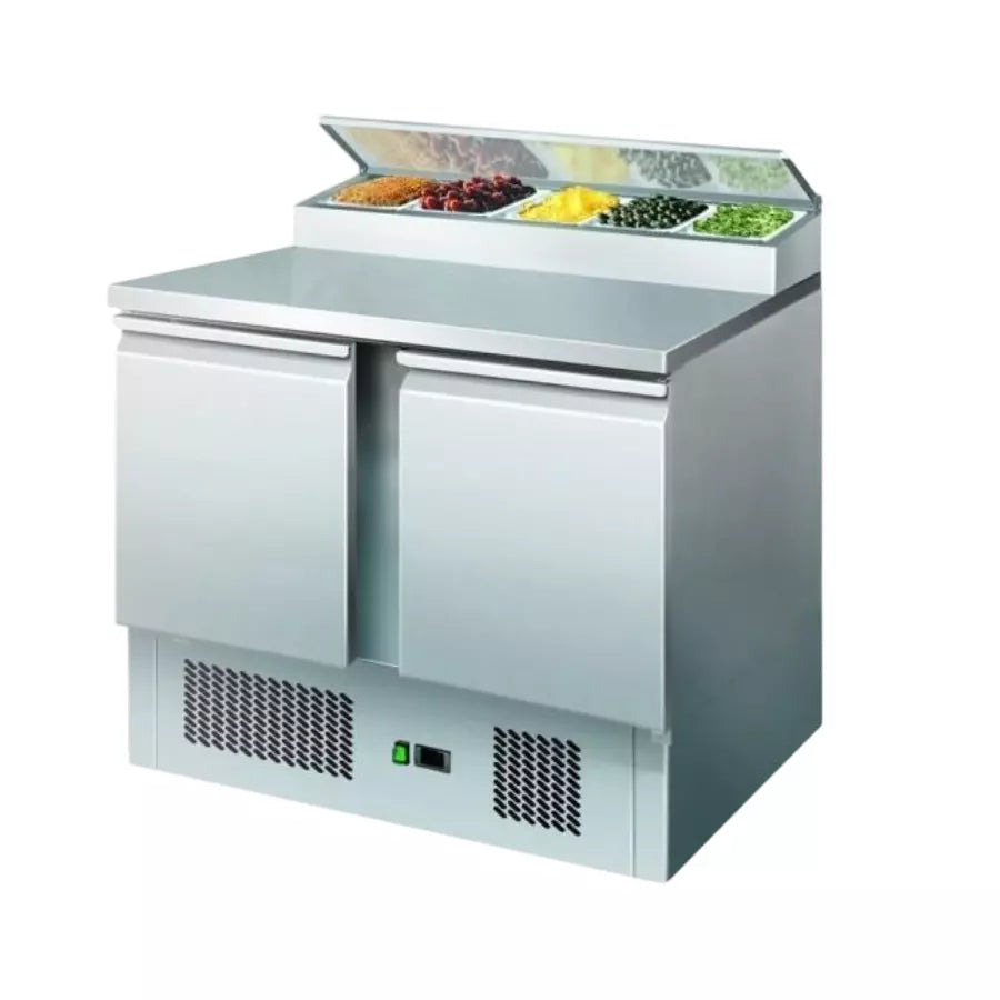Celfrost PSS 222 Double Door Prep Counter - 240L, 2 Shelves, Refrigerated