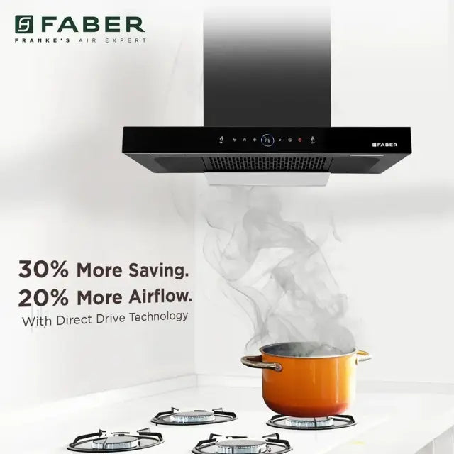Faber 75Cm Wall Mount Chimney - HOOD DAZZLE BLDC IN HC SC FL BK: Sleek & Efficient Kitchen Ventilation