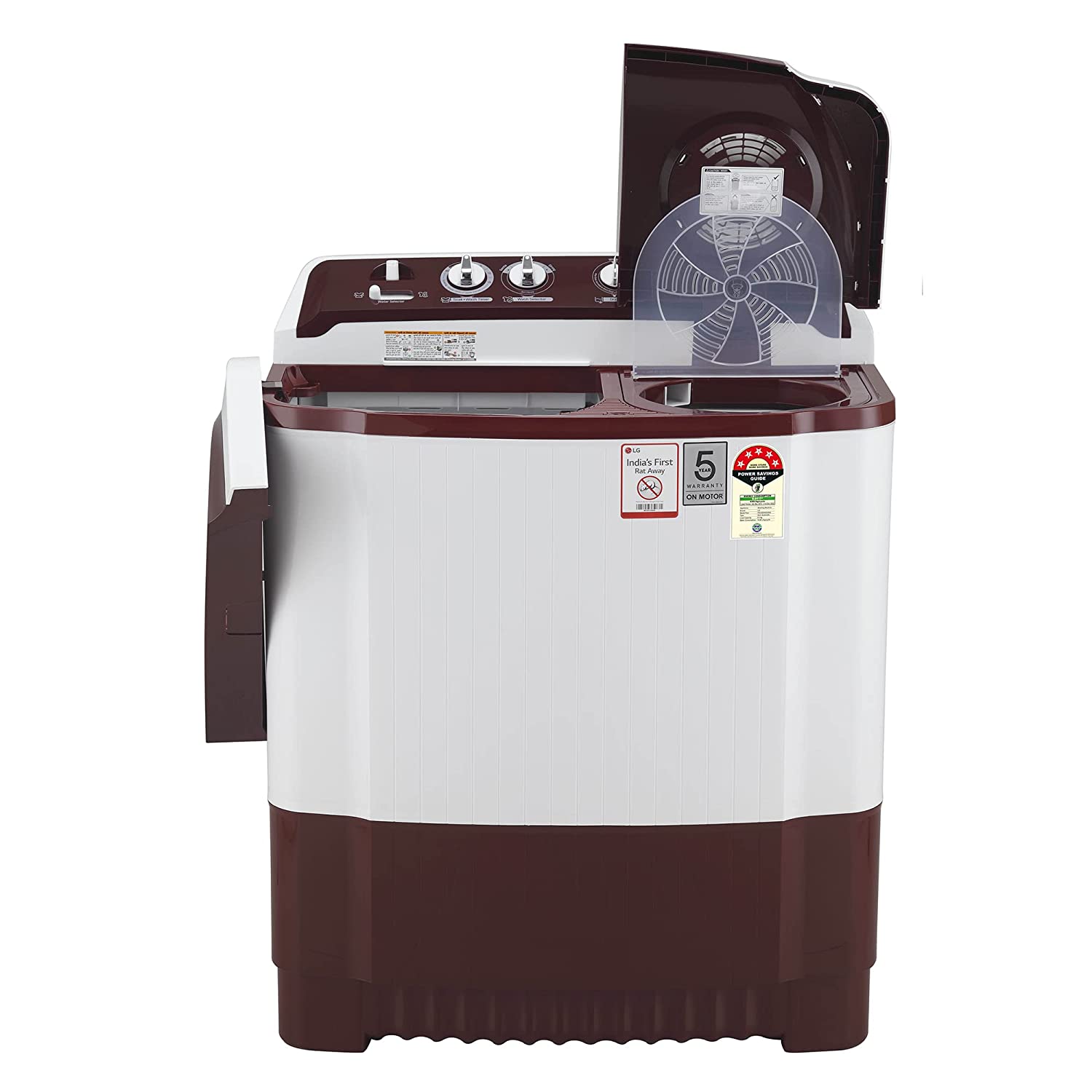 LG 8.5 kg 5 Star Washing Machine P8530SRAZ Burgundy