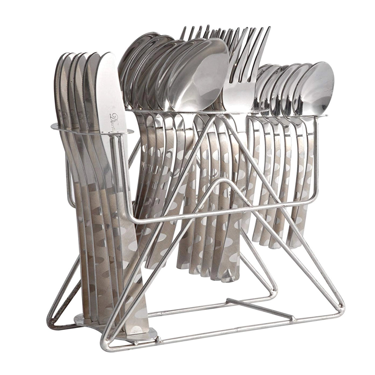 Dinette Lazer Stars Elantra Cutlery Set, 25-Piece, Silver