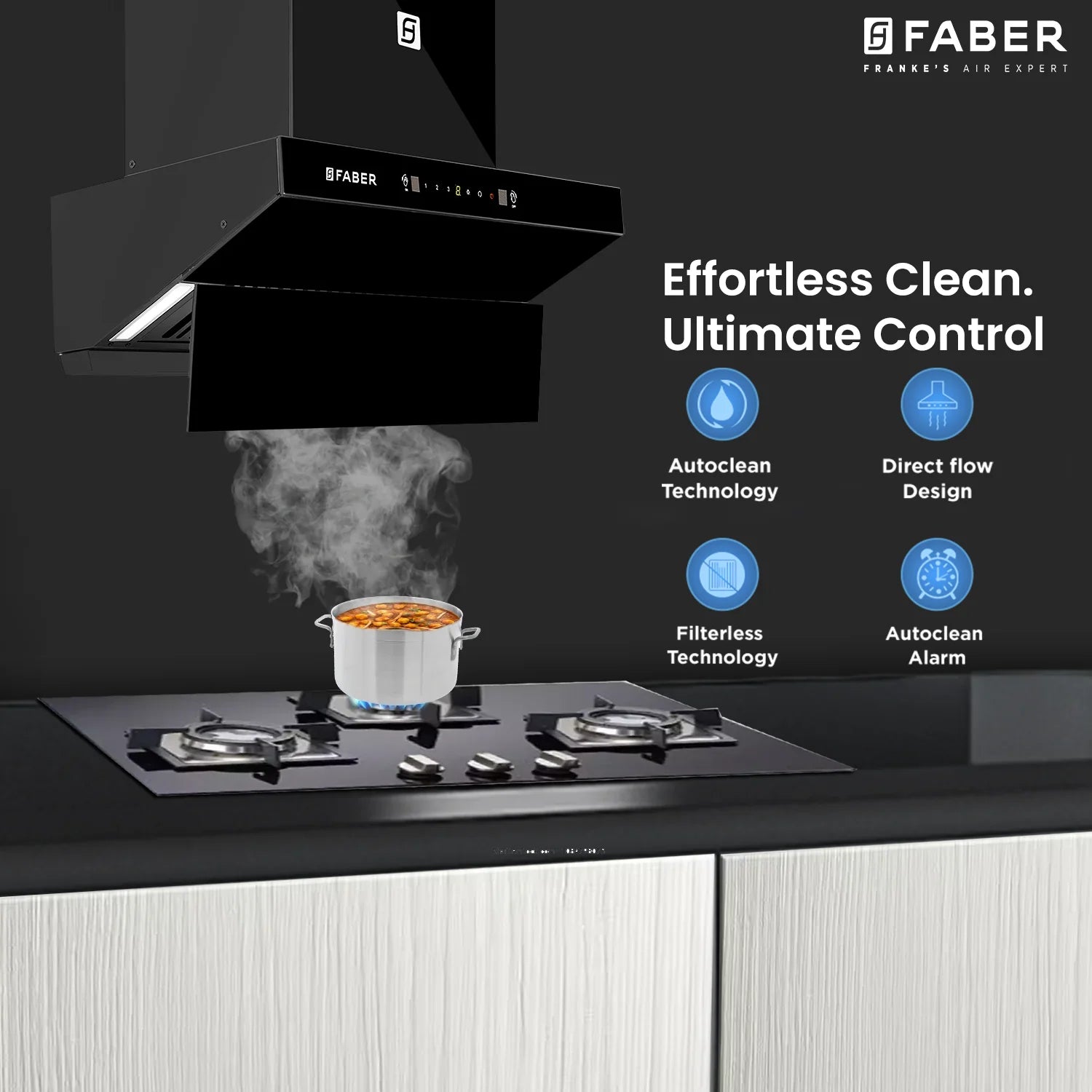 Faber Chimney LAUREN IN HC SC FL BK 90