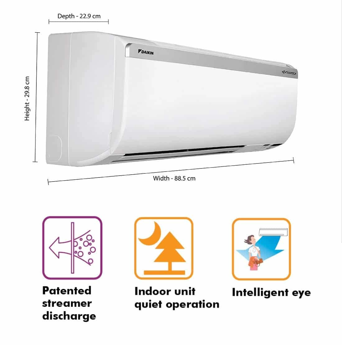 Daikin JTKJ50TV16U 1.5 Ton Inverter 5 Star Split Air Conditioner
