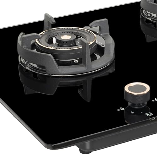 Faber 70cm 3 Burner Hob | Auto Electric | Built-In or Hobtop | Brass Burners | Cast Iron Pan Support | Glass Matt Finish | Metal Knobs | Warranty 5 Years on Glass and Valves | HOB EXPERIA HT7