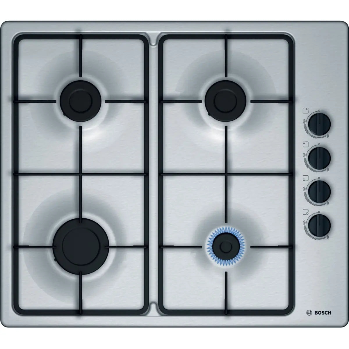 Bosch Stainless Steel Gas Hob with Integrated Controls (60 cm, Brass)