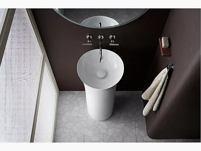 Kohler Pedestal Basin K-20701-0 without faucet hole White 406mm x 406mm