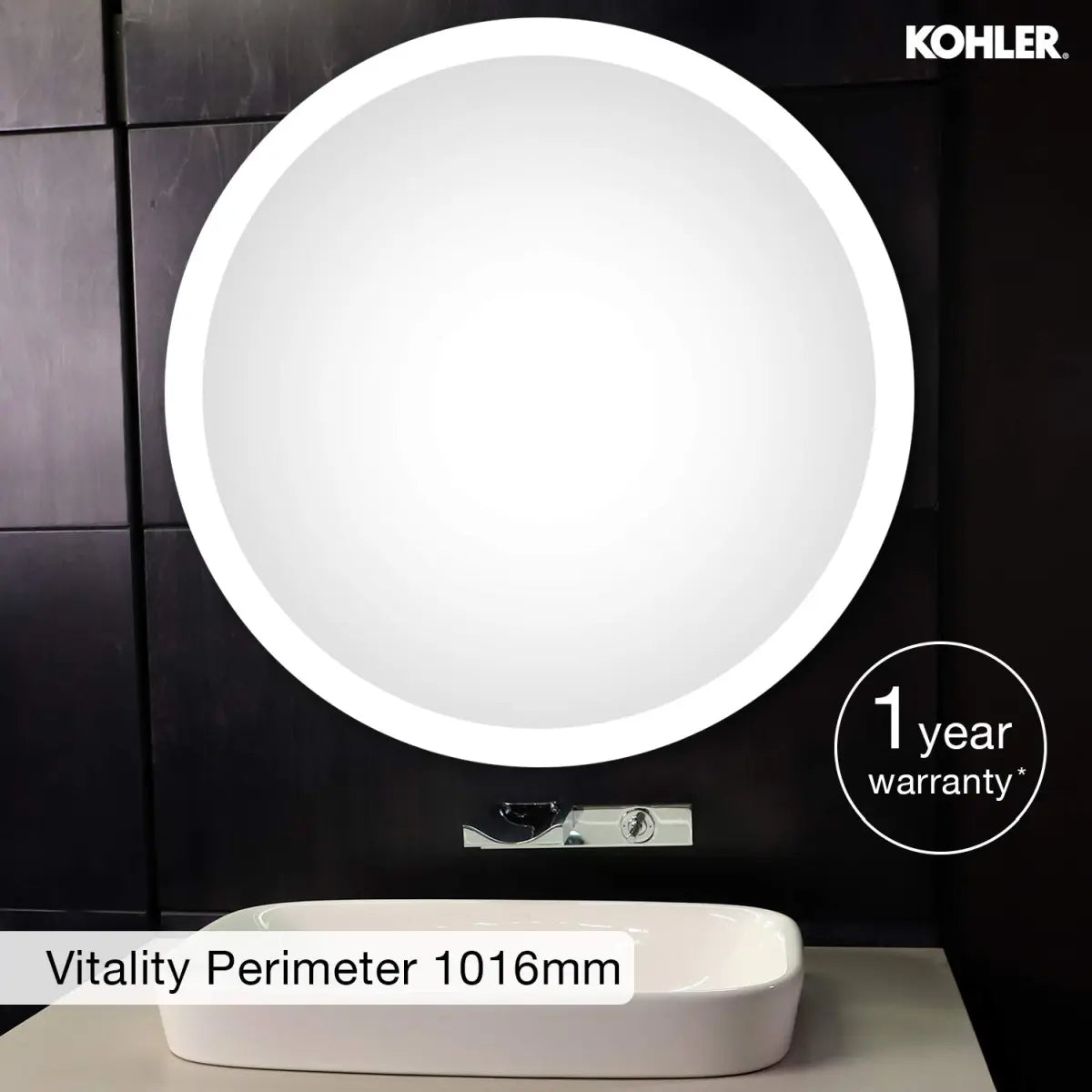 Kohler Vitality Lighted Mirror K-22930IN-NA Perimeter Circle 1000 mm